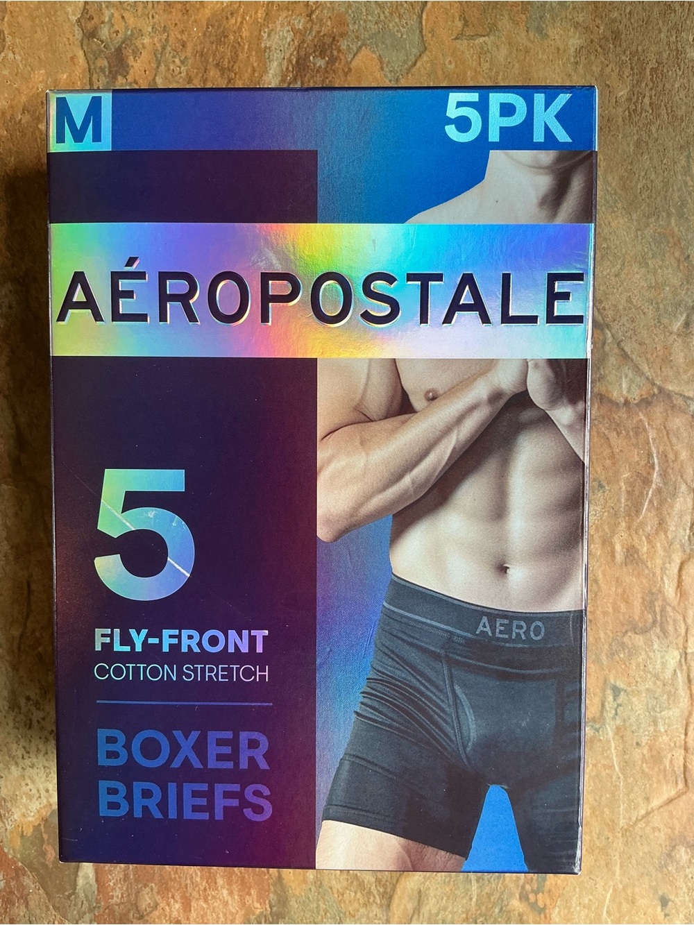 Aeropostale Men's Black Boxer Briefs - 5-Pack